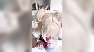 Cosplay: Toga Himiko giving a blowjob by DeidarasBae #4