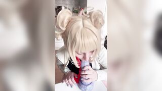 Cosplay: Toga Himiko giving a blowjob by DeidarasBae #3