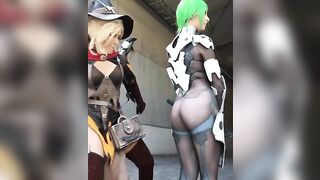 Hot Cosplay: Mercy Buttslaps Genji (Overwatch) #4