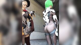 Hot Cosplay: Mercy Buttslaps Genji (Overwatch) #3