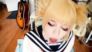 Cosplay: Cute Himiko Toga from My Hero Academia Cosplayer Shows Off Her Blowjob Skills #3