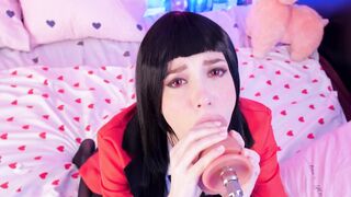 Cosplay: Yumeko Jabami from Kakegurui cosplayer gives you POV blowjob deep #4