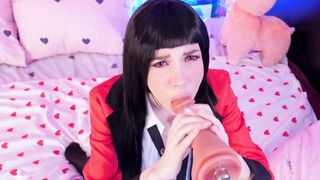 Cosplay: Yumeko Jabami from Kakegurui cosplayer gives you POV blowjob deep #3