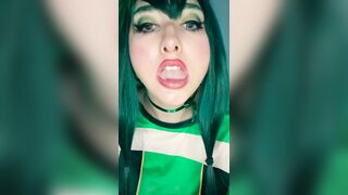 Cosplay: Froppy is all tits and tongue! Tsuyu Asui by Cosplaying Cryptid #3