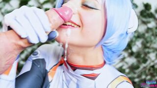 Cosplay: Rei's a good girl and gets cum! #4
