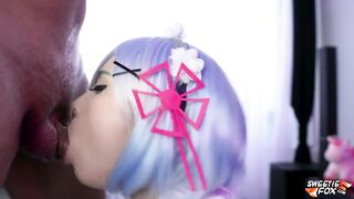 Cosplay: Rem cosplayer is really passionate to suck dick like a lollipop #3