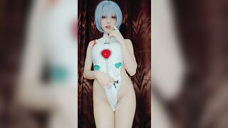 Nude Cosplay: Rei from Evangelion by Mochidolll #1