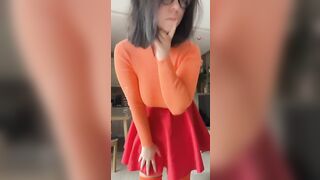 Nude Cosplay: Let’s solve the mystery together! Velma from The Scooby-Doo by Miniloona #1