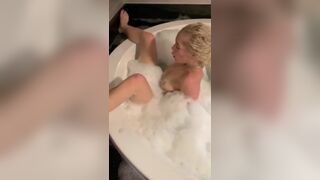 Playing in the jacuzzi